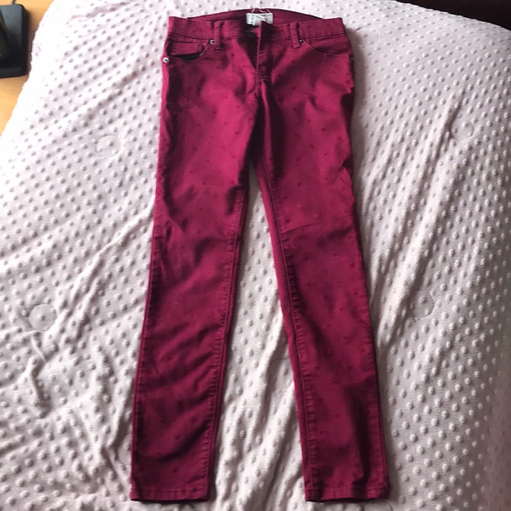 Forever 21 girls maroon jeans Sz 14